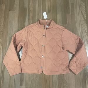 Z Supply Redwood Quilted Jacket in Color Saddle. Size Large